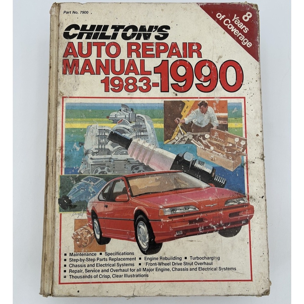 Chiltons Auto Repair Manual 1983-1990 Hardback Book Part # 7900 8yrs of Coverage